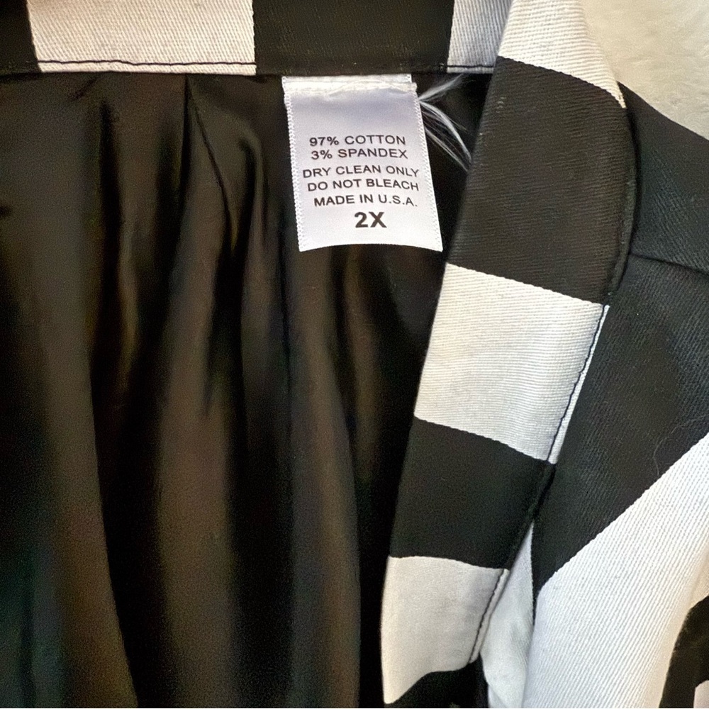 Black and White Striped Peplum Midi Dress - Picture 11 of 13